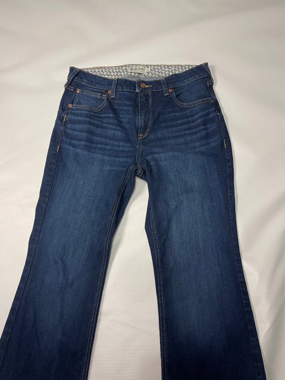 Ariat R.E.A.L. Denim High Rise Bootcut Jeans, Dark Blue Wash, Size 32R